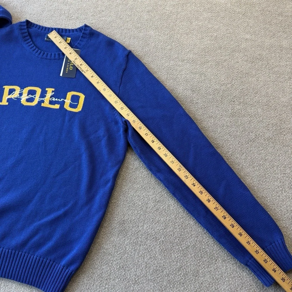 NWT Polo Ralph Lauren Classic Signature POLO Logo Royal Blue Men's Large